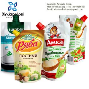 Customized As Requested Printed Juices Refill Spout Standing Pouch,Doy Pouch