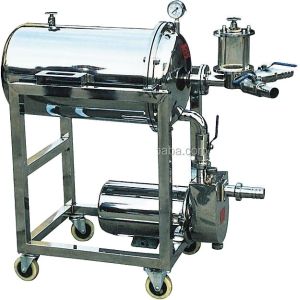 Moveable Sanitary SS304 Diatomite Wine Beer Filter Housing with Centrifugal Pump