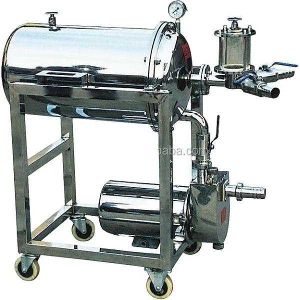 Moveable Sanitary SS304 Diatomite Wine Beer Filter Housing with Centrifugal Pump