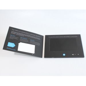 VIF Free Sample 7 inch Video Greeting Card , lcd video business cards for