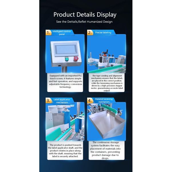 Fully automatic double head round bottle labeling machine CH-306 neck label automatic labeling machine