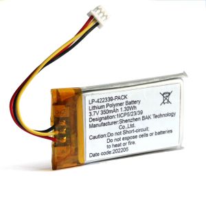 Rechargeable Small Lipo Battery 422339 3.7V 350mAh Lithium Polymer Battery Pack