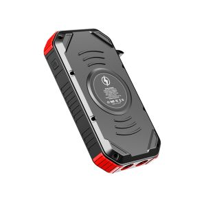 30000mA Solar Wireless Power Bank With LED Camping Light Multi Charge Protocols