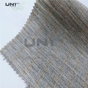 Polyester Mixed Horsehair Interlining Canvas Hair Lining For Men Uniform Suits