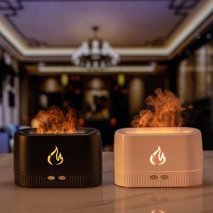 HOMEFISH 230ML Aromatherapy Ultrasonic Flame Aroma Diffuser With Warm Light