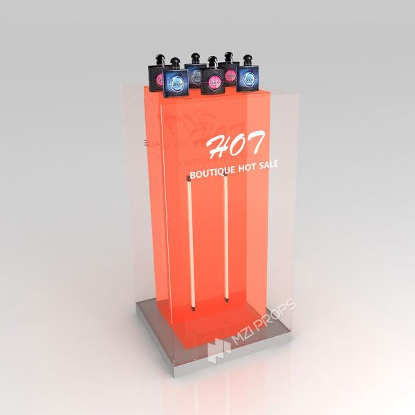 GDR05-JC05 Makeup Display Rack with 3mm Orange Semi-Transparent Acrylic