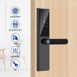 6 in 1 Multiple Functions Home Security Smart Fingerprint Door Lock with TTlock