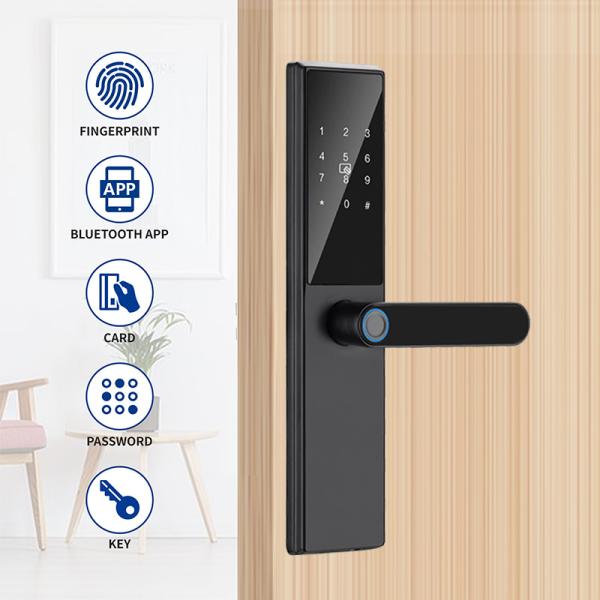 6 in 1 Multiple Functions Home Security Smart Fingerprint Door Lock with TTlock