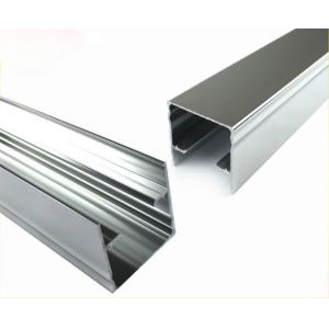 Mechanically Polished Aluminium Profile , Strangle Shape , Silver , Shine