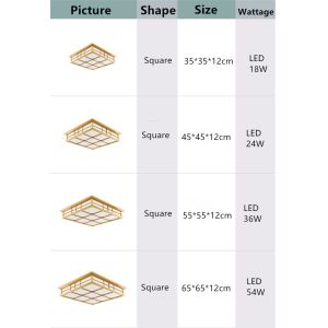 Ceiling Lights Japanese Style Tatami Lamp LED Wooden Ceiling Lighting Dining