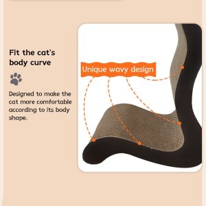 L-Shaped Wave Cat Scratching Board L Shape More Functions Cardboard Corrugated