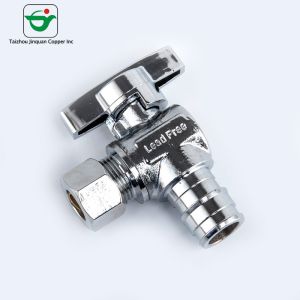 Manual Chrome Plated 1/4''X1/2'' Brass Angle Valve