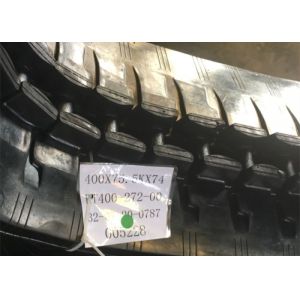 Yanmar Vio45-6b Vio30-6b Excavator Rubber Tracks 400 * 75.5 * 74mm With Low