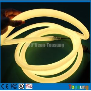 25M spool 12 Volt 360 degree round warm white led flex neon strip for room