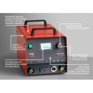 PRO-C 750 Inverter Type Capacitor Discharge Stud Welding Unit For Microprocessor