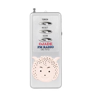 White Color Auto Scan FM Radio With Stereo Earphone / Dry 2*AA Battery