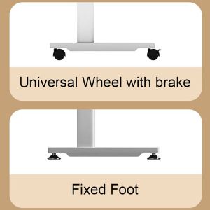 Height Adjustable Manual White Wood PC Game Computer Table for Office Workstatio