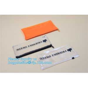 oxo biodegradable clear pvc slider zip bags, stationery handle bags with slider