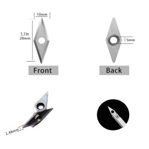 Diamond Cutting Edge Carbide Woodturning Cutters 10pcs with screws Standard