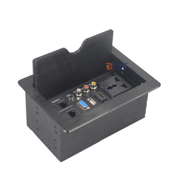 Quality Aluminum furniture power data table mounted socket with slip cover wholesale