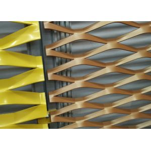 3MM 2MM Thickness Fluorocarbon Expanding Wire Mesh Aluminum Building Facade