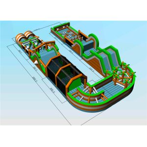 Amusement Park Commercial Inflatable Bounce House Tunnel Shaped Design Reliable