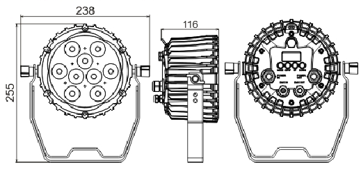 Outdoor Magikpar Series Compact design LED stage par light 9*2-in-1 CW&WW
