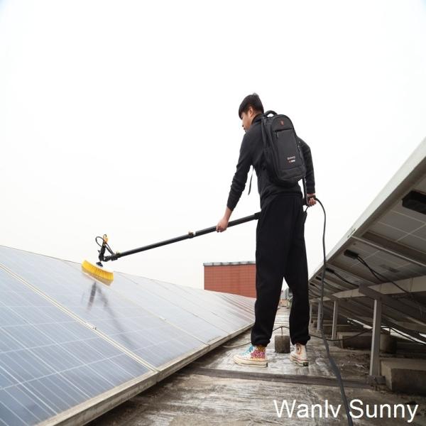 Cleaning Tool Nylon Telescopic Water Fed Pole Extendable Brush for Solar Panels