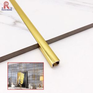 Gold Listello Tile Trim Extruded Aluminium Material For UV Board