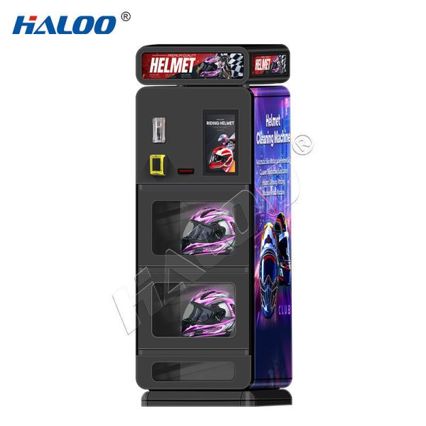 Quality Haloo Vending Machine Maquina Para Limpiar Casco Deodorize Helmet Cleaning Vendo Machine Low Moq Custom 15.6 inches screen Helmet Cleaning Machines wholesale