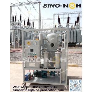 High Efficiency Vacuum Transformer Oil Filter with 600-18000L/H Flow Rate and 5μm Impurity Size for Insulation Oil Purification