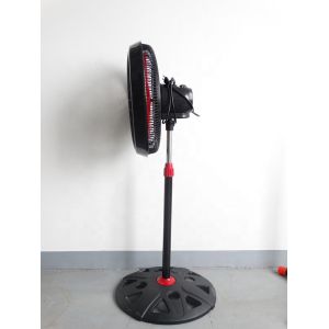 Energy Saving AC Stand Fan 18 Inch Black And Red Color With Wide Plastic Grille