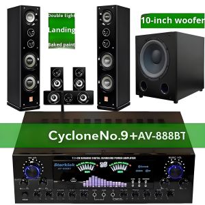 Suit:Home Theater Set 7.1 Channel AV-888BT Amplifier with Cyclone No.9 Speaker