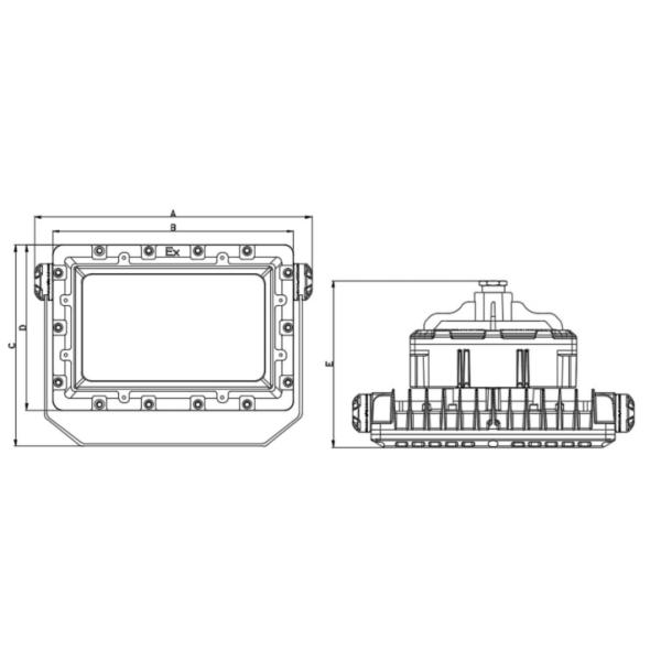 Hazardous Location Work Explosion Proof LED Flood Light 50W 150W 200W Waterproof