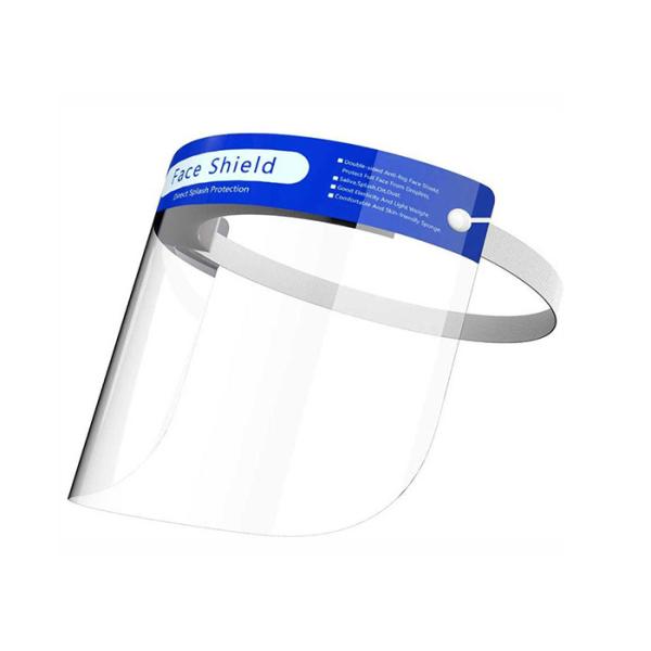 Quality Disposable PET Face Shield Visor / Anti - Fog Face Mask With Eye Shield wholesale