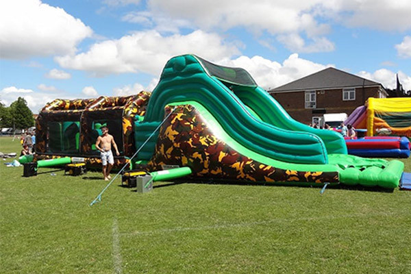 Army Inflatable Obstacle Courses Backyard Bouncy Castles Obstacle Course For