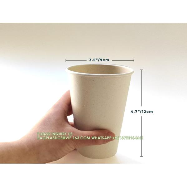 16 oz Biodegradable Disposable Drinking Coffee Cups, Eco Friendly Premium Party