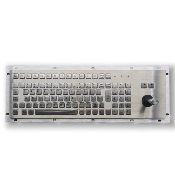 Ip65 /IK07 Waterproof dustproof Industrial Stainless Steel Keyboard With 8 Directions Operating Lever Stick Rear Panel Mounted -40℃