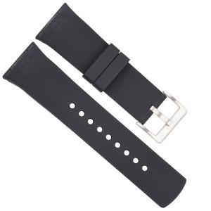 ROHS Mens Rubber Watch Bands , Curved 22mm Elastic Watch Band