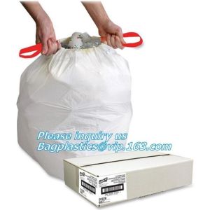 drawstring trash bags on roll disposable bag in compostable, biodegradable compostable drawstring non plastic trash bag