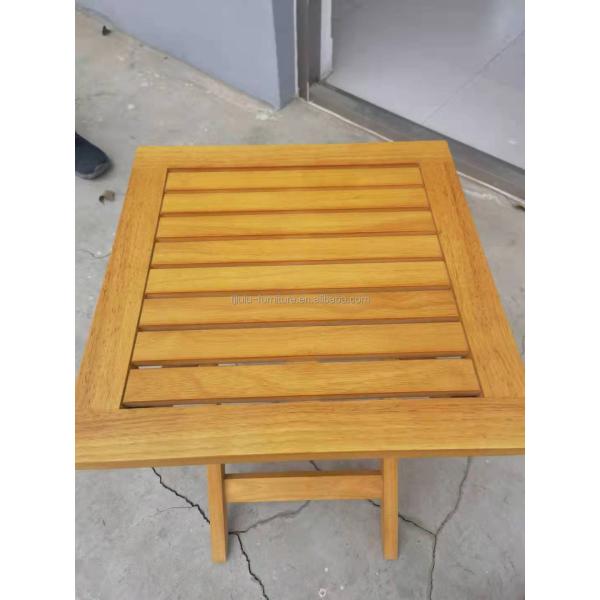 Modern Design Small Folding Garden Rubber Wood Table for Patio Outdoor Coffee Drinks Mail Packing Modern Style