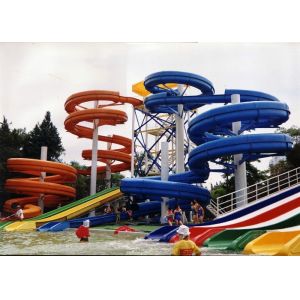 Anti Fade Swimming Pool Water Slides Aqua Play Equipment