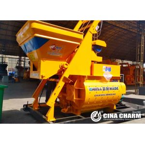 Cheap Self Loading Concrete Mixer Machine , Twin Shaft Cement Concrete Machine for sale