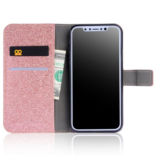 Luxury Diamonds Cover Leather Wallet Case With Card Slot Bling Phone Case For iPhone X