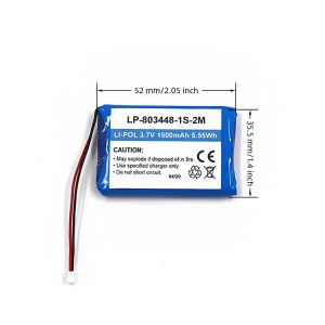 3.7V 1500mAh LiPo Battery Pack with PCM LP-803448-1S-2M