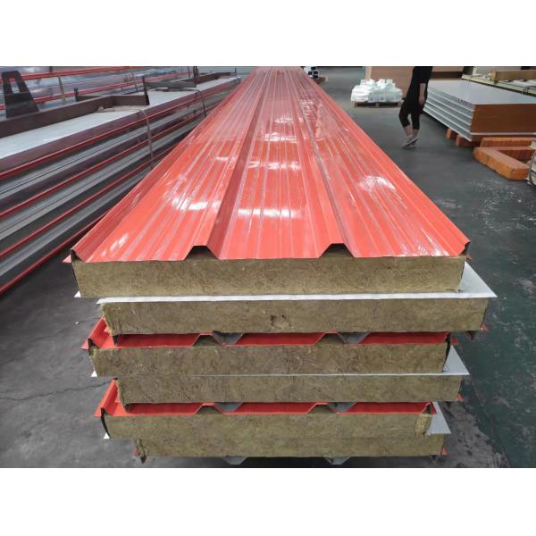 Warehouse Use Fireproof Rock Wool Sandwich Panel Insulated Rock Wool Sandwich