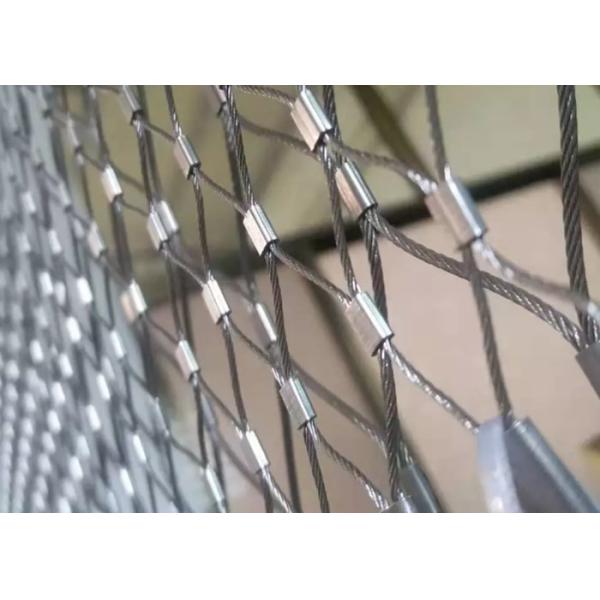 Quality 316 Flexible Ferrule Stainless Steel Wire Rope Mesh For Zoo Fence wholesale