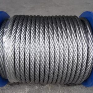 Cheap 24mm Marine Deck Cranes 6x19 Steel Core High Carbon Galvanized Wire Rope for sale