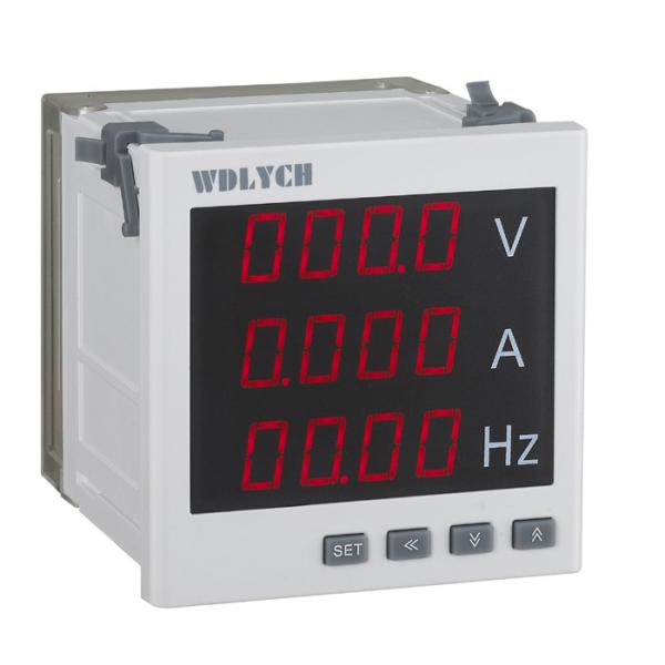 White Digital Multifunction Meter Current Voltage Frequency One Channel Passive