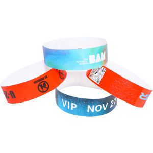 Lightweight Wristband Paper Bracelets For Events Personalised Adjustable